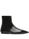 Marsèll Flat Leather Boots In Black