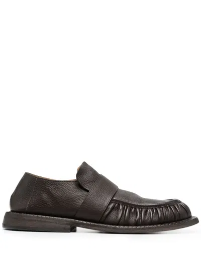 Marsèll Estiva Ruched Leather Loafers In Brown