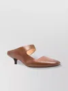 Marsèll Almond Toe Kitten Heel Strap Mules In Brown