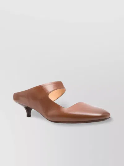 Marsèll Almond Toe Kitten Heel Strap Mules