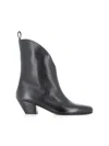 Marsèll V-cut Leather Boots In Black