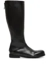 Marsèll Back Zip Leather Boots In Black