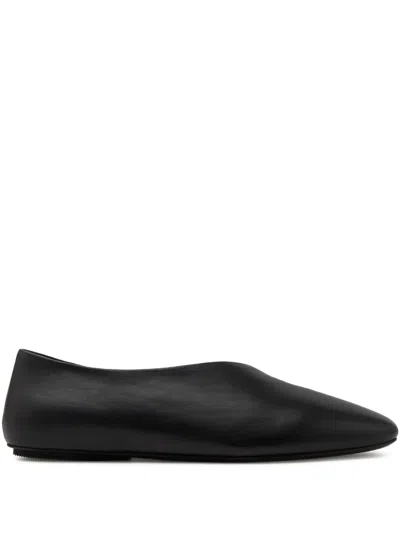 Marsèll Bama Calf Leather Ballet Flats In Black