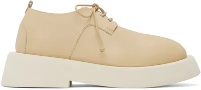 Marsèll Beige Gommellone Derbys In Biscuit With Ivory S