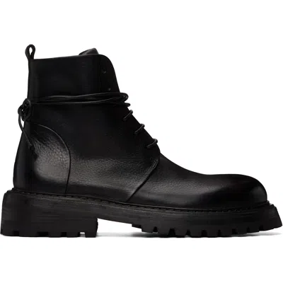 Marsèll Black Carraucola Pebbled Leather Boots