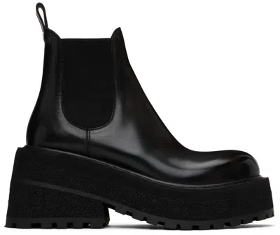Marsèll Black Carretta Chelsea Boots In 666 Black
