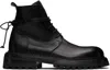 Marsèll Black Carrucola Combat Boots In Black