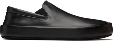 Marsèll Black Cassapelle Leather Slip-on Sneakers