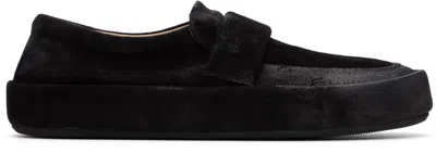 Marsèll Suede Flat Loafers In Black
