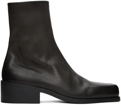 Marsèll Black Cassello Boots In Lavagna