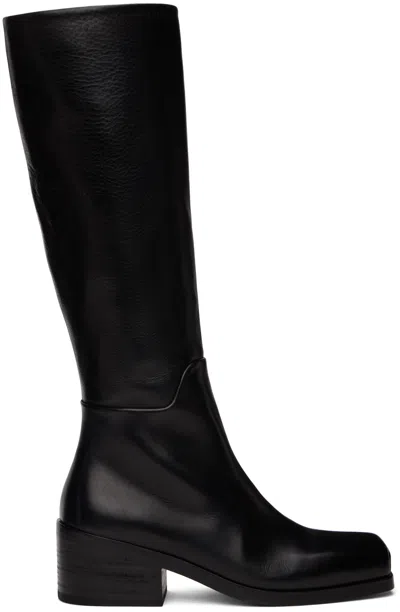 Marsèll Black Cassello Tall Boots In 666 Black