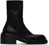 Marsèll Black Facciata Boots In 666 Black