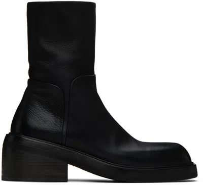 Marsèll Black Facciata Boots In 666 Black