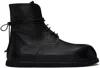 Marsèll Black Gigante Lace Up Ankle Boots In Black