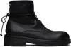 Marsèll Black Parrucca Combat Boots In Black