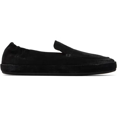 Marsèll Black Scatopelle Suede Loafers