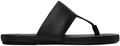Marsèll Black Spanciata Flat Sandals