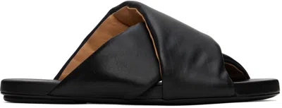 Marsèll Black Spanciata Sandals In 666 Black