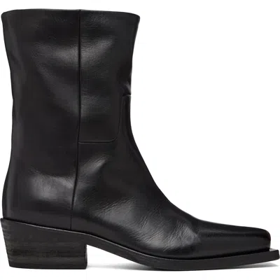 Marsèll Black Tex Soft Pebbled Leather Boots