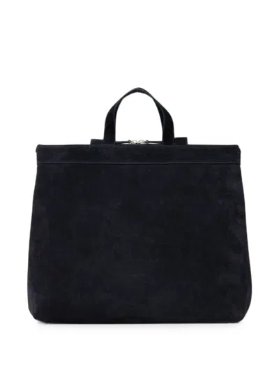 Marsèll Borso Suede Zip-top Tote Bag In Blue