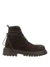 Marsèll Chunky Sole Combat Boots With Suede Finish