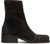 Marsèll Cassello Square Toe Ankle Boots In Brown