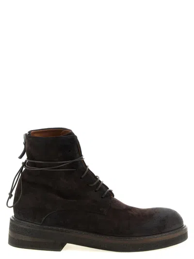 Marsèll Brown Suede Lace-up Boots In Multi