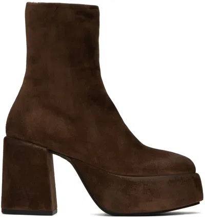 Marsèll Brown Tacplat Boots In 490 Chocolate