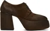 Marsèll Brown Tacplat Heels In 490 Chocolate