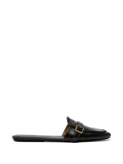 Marsèll Buckled Flat Mules In Black