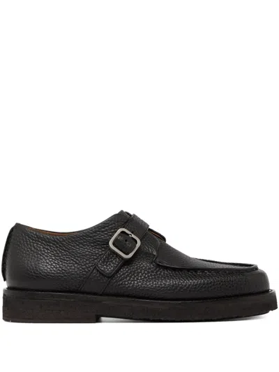 Marsèll Buckled Pebbled Loafers In Black