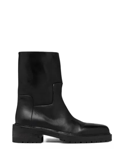 Marsèll Calzone Leather Lug-sole Boots In Black