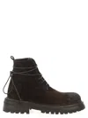 Marsèll Chunky Sole Combat Boots With Suede Finish In Brown