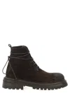 Marsèll Chunky Sole Combat Boots With Suede Finish In Brown