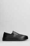 Marsèll Marsell Minimalist Black Calfskin Slip-on Slippers With Rubber Sole