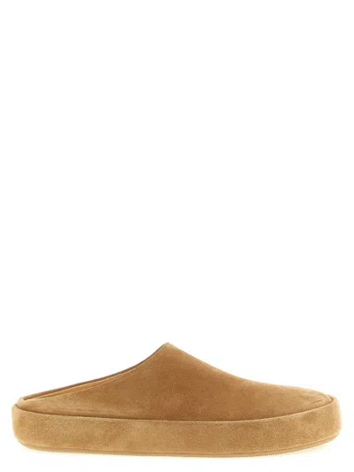 Marsèll Cassapelle Suede Closed Toe Mule Slippers In Brown
