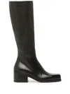 Marsèll Square Toe Leather High Boots In Black