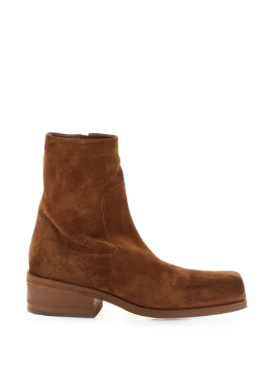 Marsèll Cassello Suede Ankle Boots In Brown