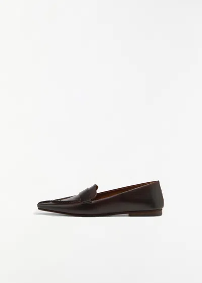 Marsèll Colma Shiny Leather Loafer In Brown