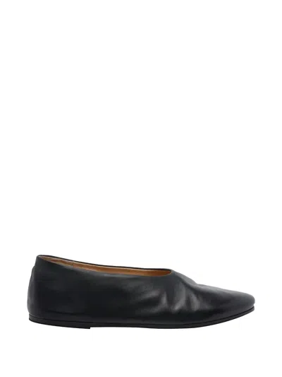 Marsèll Leather Ballet Flats Coltellaccio In Black