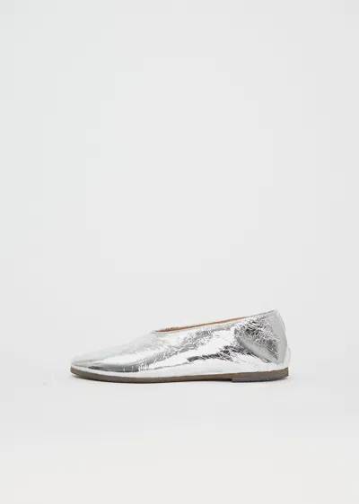 Marsèll Coltellaccio Foil Ballerina Flats In Gray
