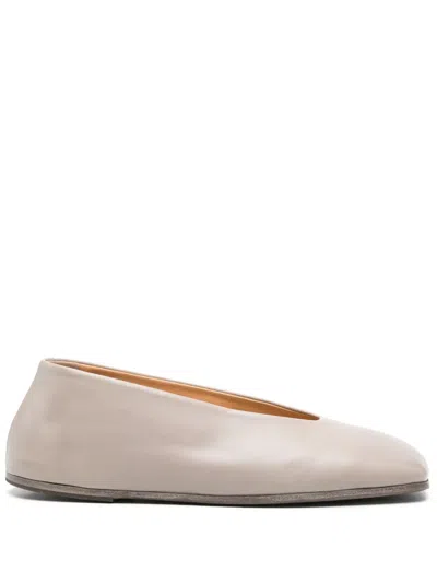 Marsèll Coltellaccio Leather Ballerina Shoes In 灰色