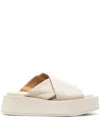 Marsèll Round-toe Platform Mules In Neutrals