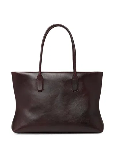 Marsèll Dipona Logo-debossed Leather Tote Bag In Black