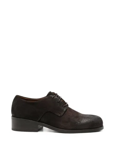 Marsèll Distressed-effect Leather Derby Shoes In Brown