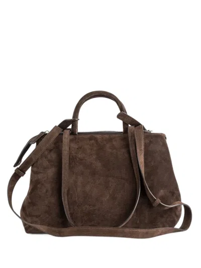 Marsèll Dritta Suede Tote Bag In Brown