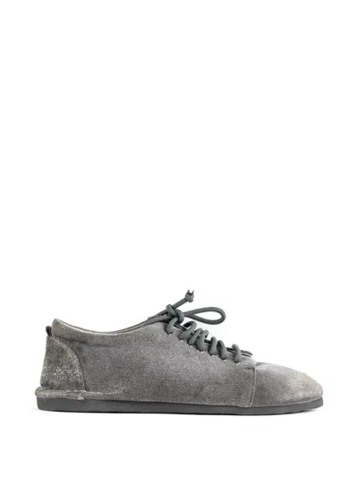 Marsèll Faded-effect Denim Derby Shoes In Gray