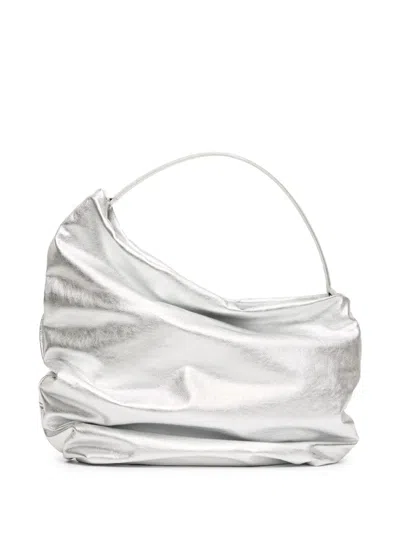 Marsèll Fanta Leather Shoulder Bag In Silver