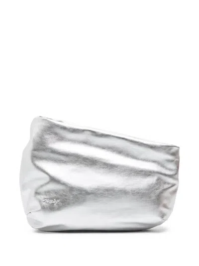 Marsèll Fanta Metallic-effect Clutch Bag In Silver