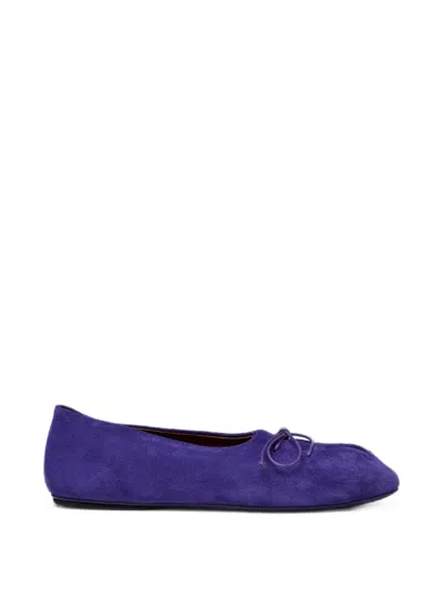 Marsèll Girella Bow-detail Suede Ballet Flats In Multi